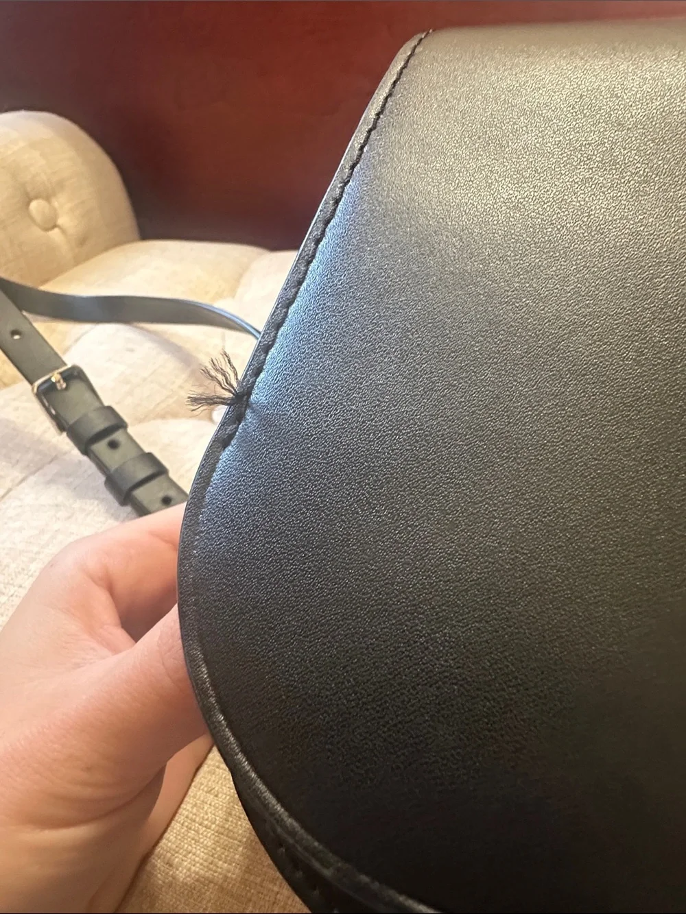 kate spade black leather crossbody saddle bag - Picture 12 of 12